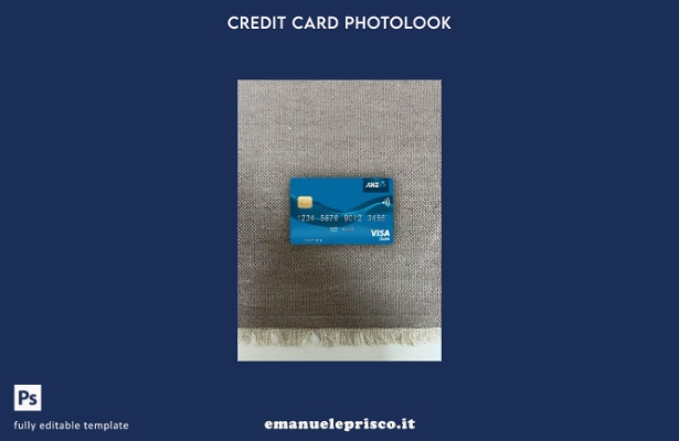 modello frontale photolook per carta di debito visto Kiribati ANZ Bank in stile 